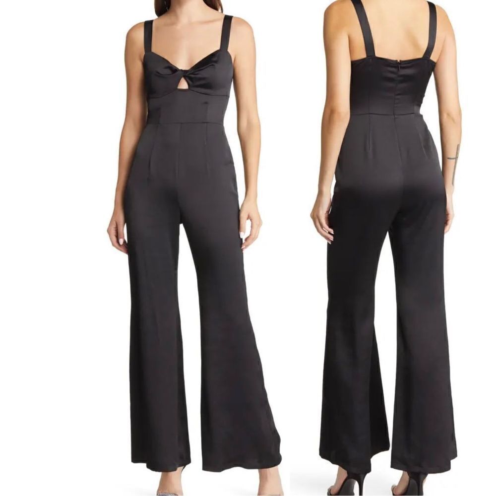 CHELSEA28 Twist Detail Satin Jumpsuit size 2X NWOT